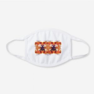 Phoenix quiet mind white cotton face mask