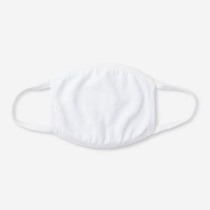 Phoenix quiet mind white cotton face mask