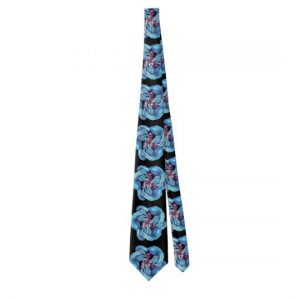 Quiet mind blue ,circle of love neck tie