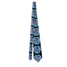 Quiet mind blue ,circle of love neck tie