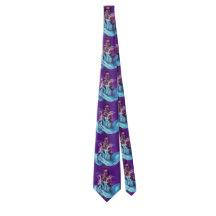 Quiet mind blue neck tie