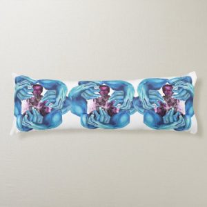 Circle of love (quiet mind blue hands ) body pillow