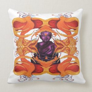 Phoenix two quiet mind throw pillow